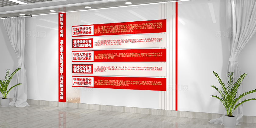 坚持五个引领推动党建工作高质量发展党建引领党建文化墙