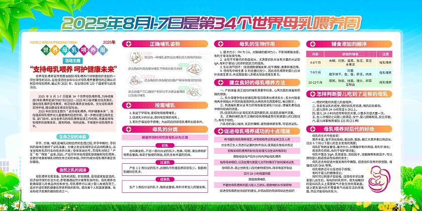 2025年世界母乳喂养周活动主题展板