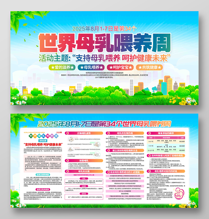 2025年世界母乳喂养周活动主题展板