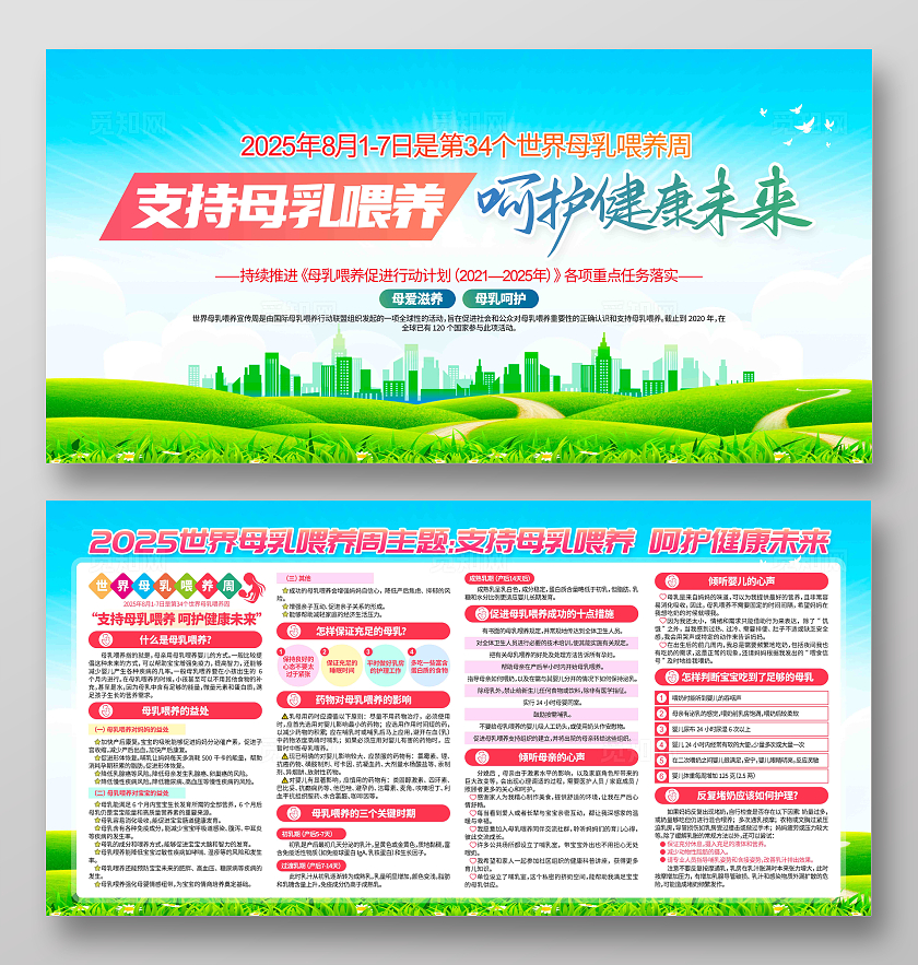 开展2025年世界母乳喂养周活动宣传展板
