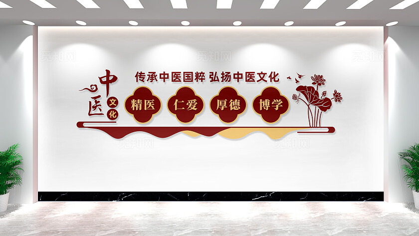 中医文化墙形象墙宣传标语