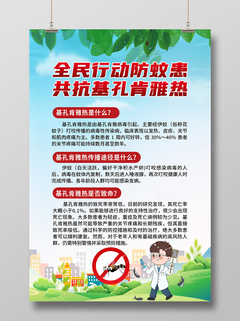 预防基孔肯雅热海报