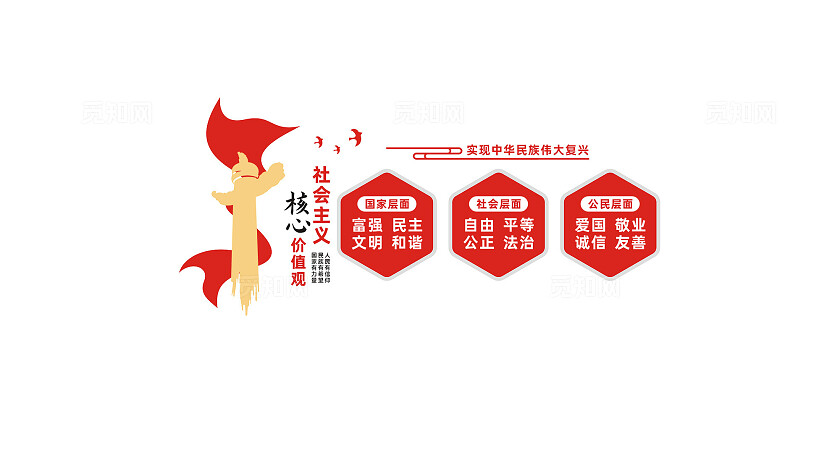社会主义核心价值观党建文化墙设计