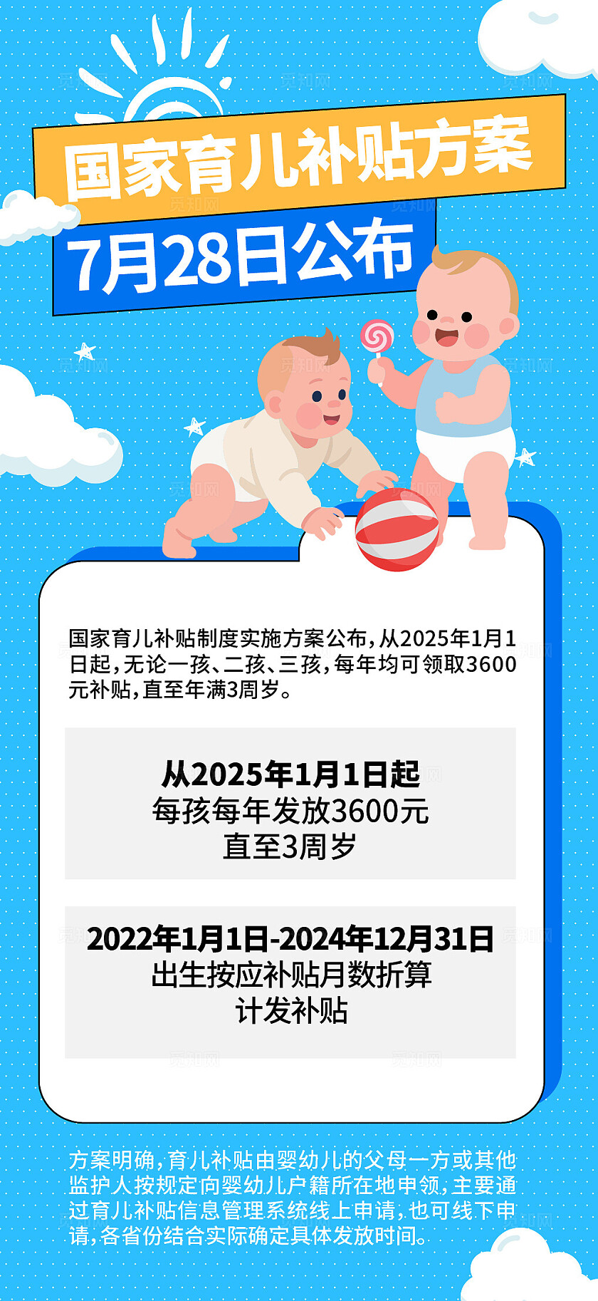 矢量图二胎狂潮来袭二胎二孩政策海报设计