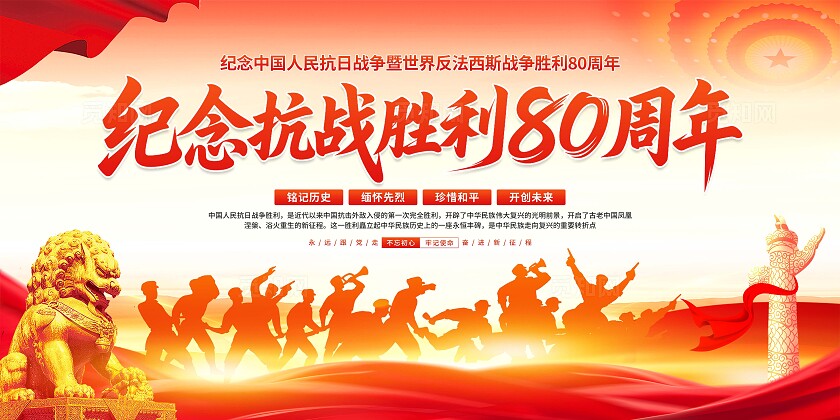 抗战胜利80周年展板