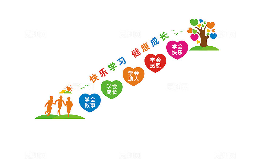 学校校园楼梯文化墙宣传标语