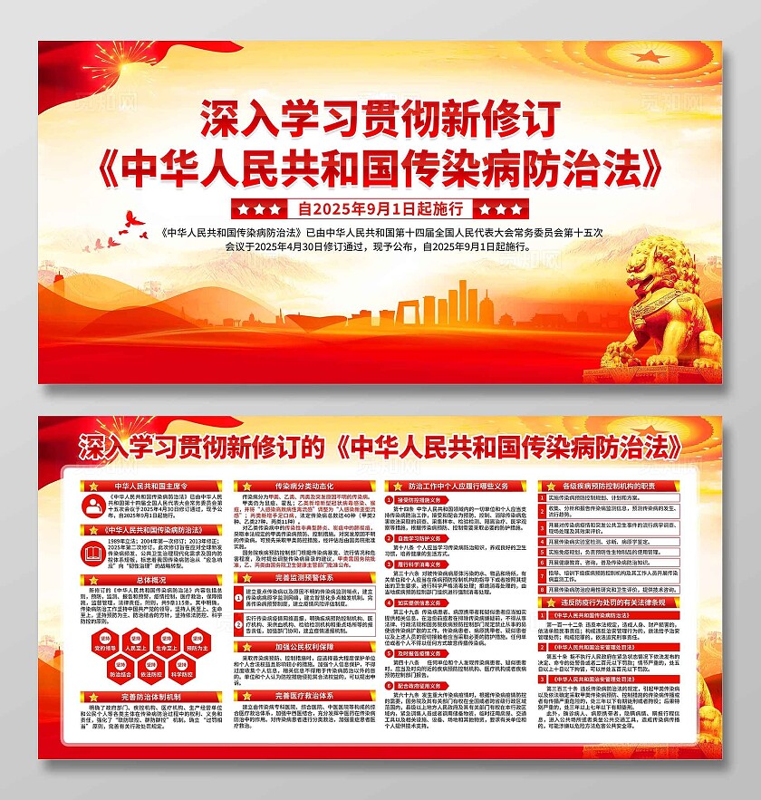 传染病防治法展板