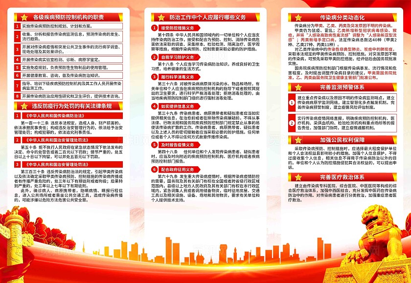 传染病防治法三折页