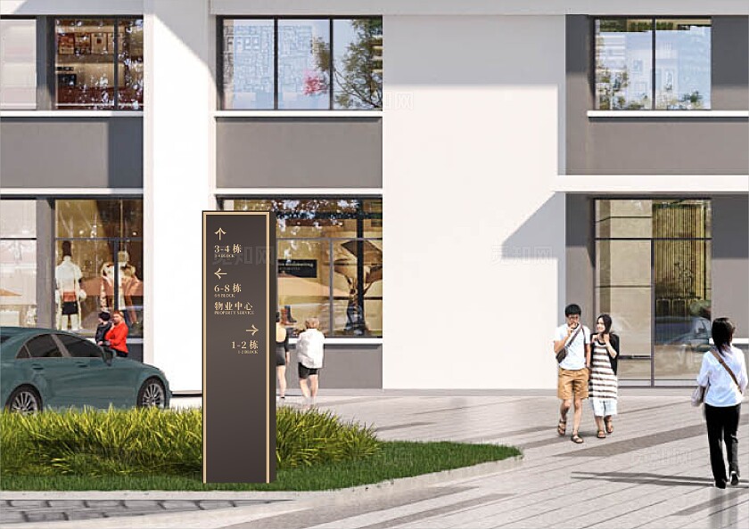 人行指引标识导视牌