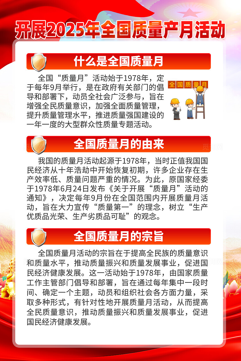 2025年全国质量月海报