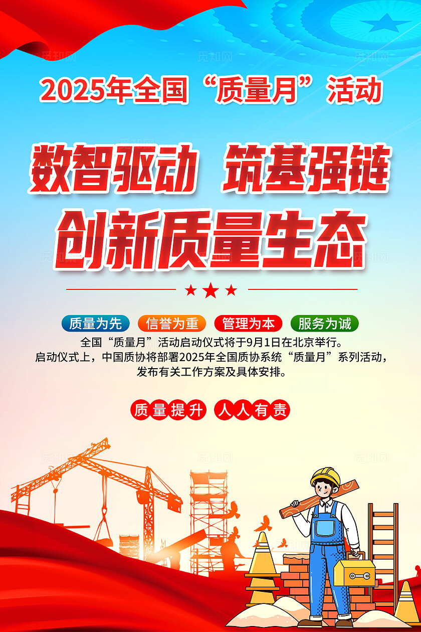 2025年全国质量月海报宣传