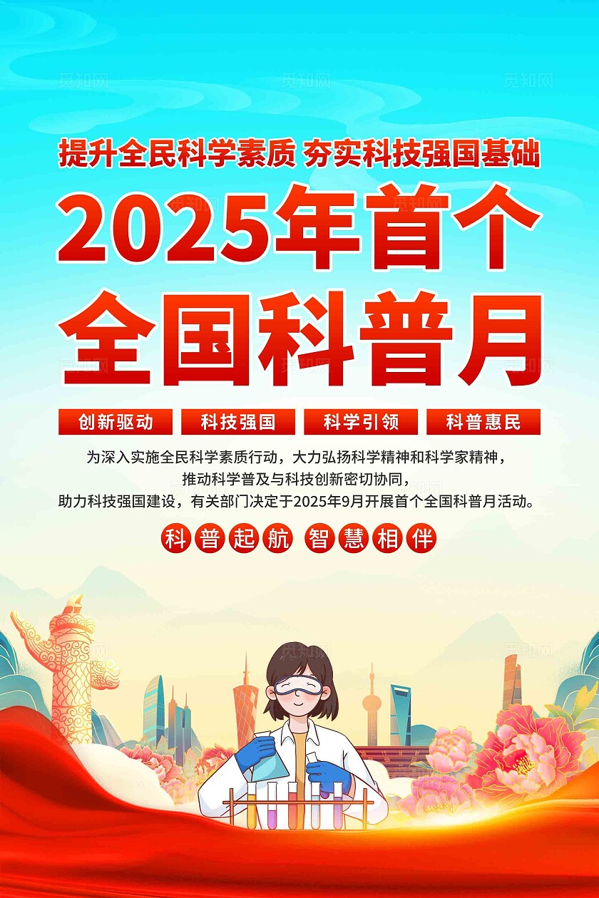 全国科普月海报