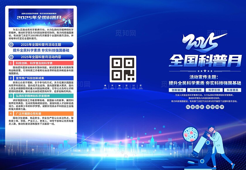 全国科普月三折页