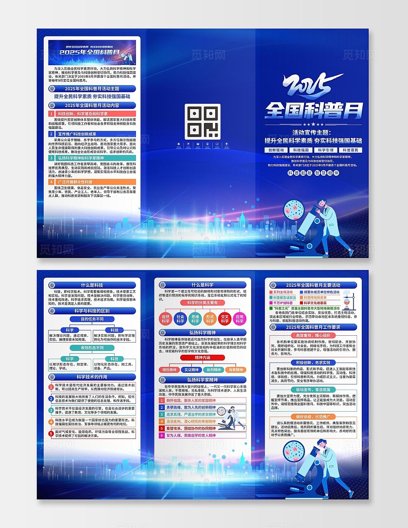 全国科普月三折页