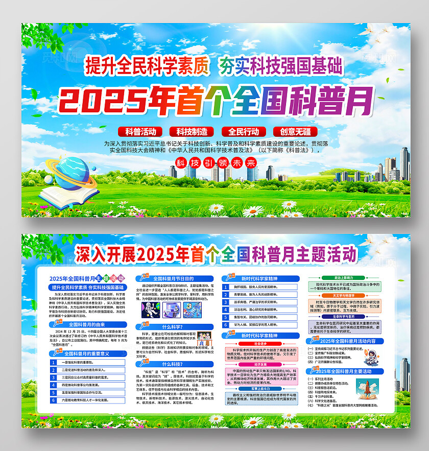 2025全国科普月展板宣传栏