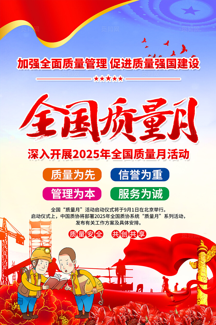 2025年全国质量月宣传海报