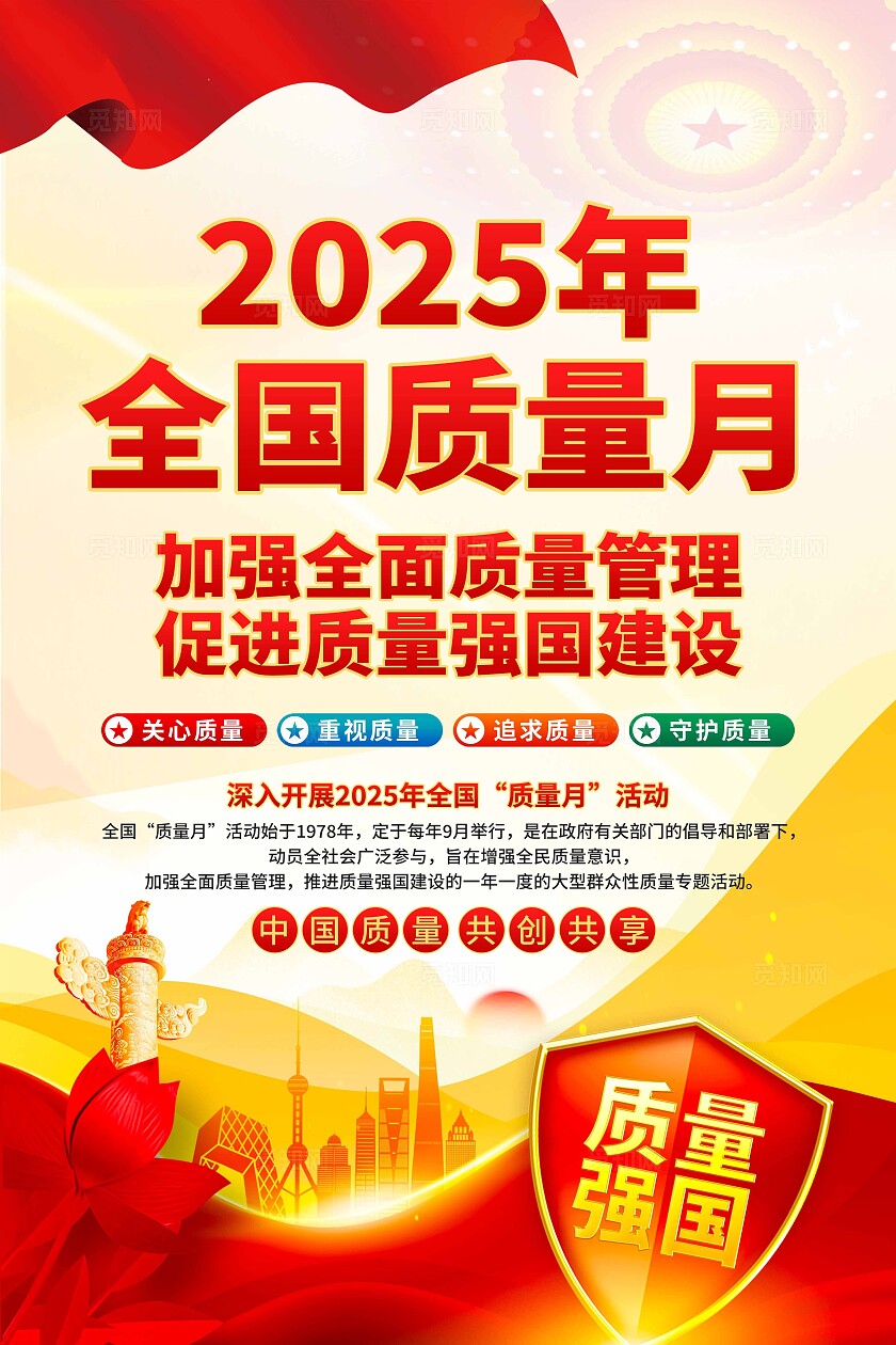 2025年全国质量月海报