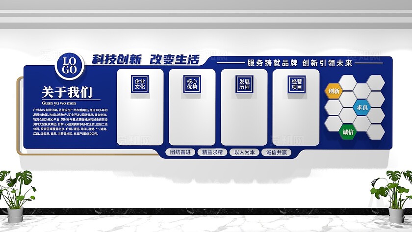 公司企业文化墙模板