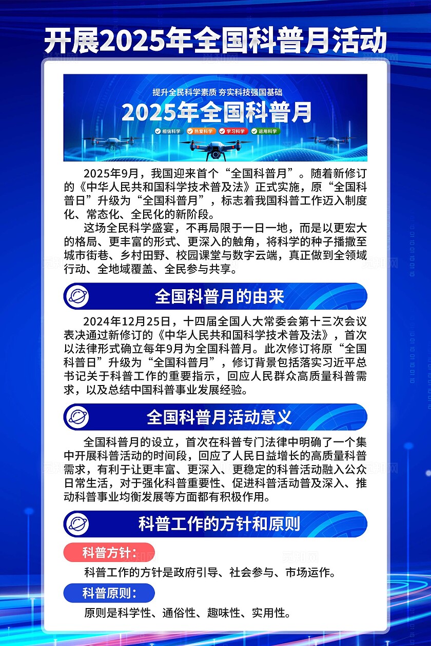 2025年全国科普月海报