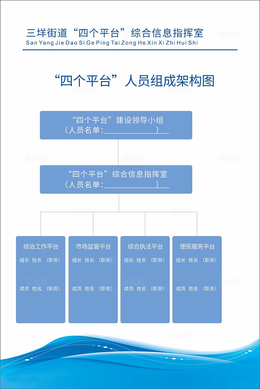 浅蓝色办公室工作制度展板非转曲
