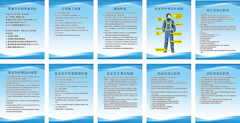 蓝色施工安全管理制度已转曲常规