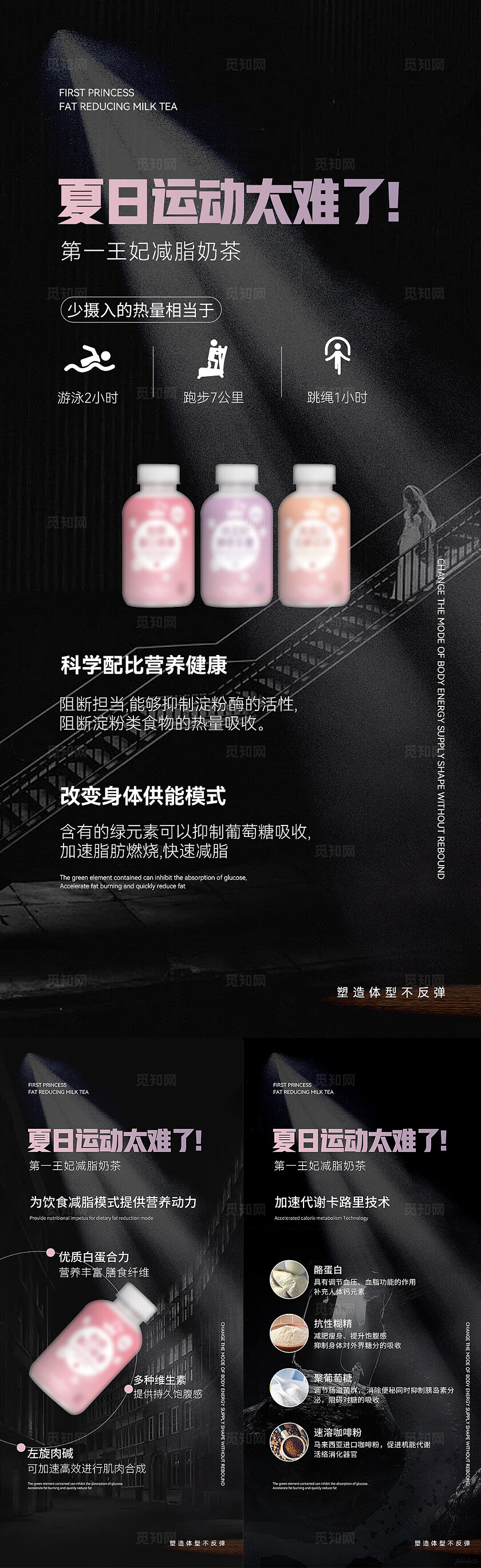 减肥产品药物健康减肥美容减脂海报