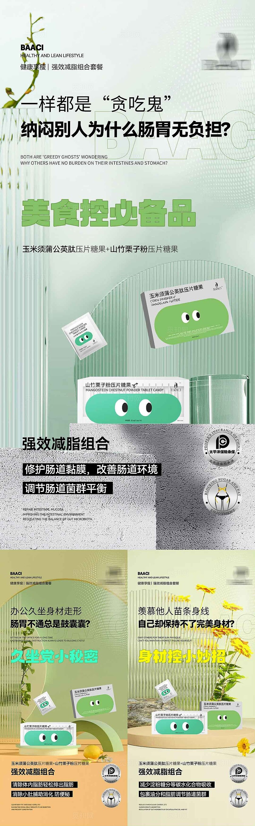 减肥产品药物健康减肥美容减脂海报