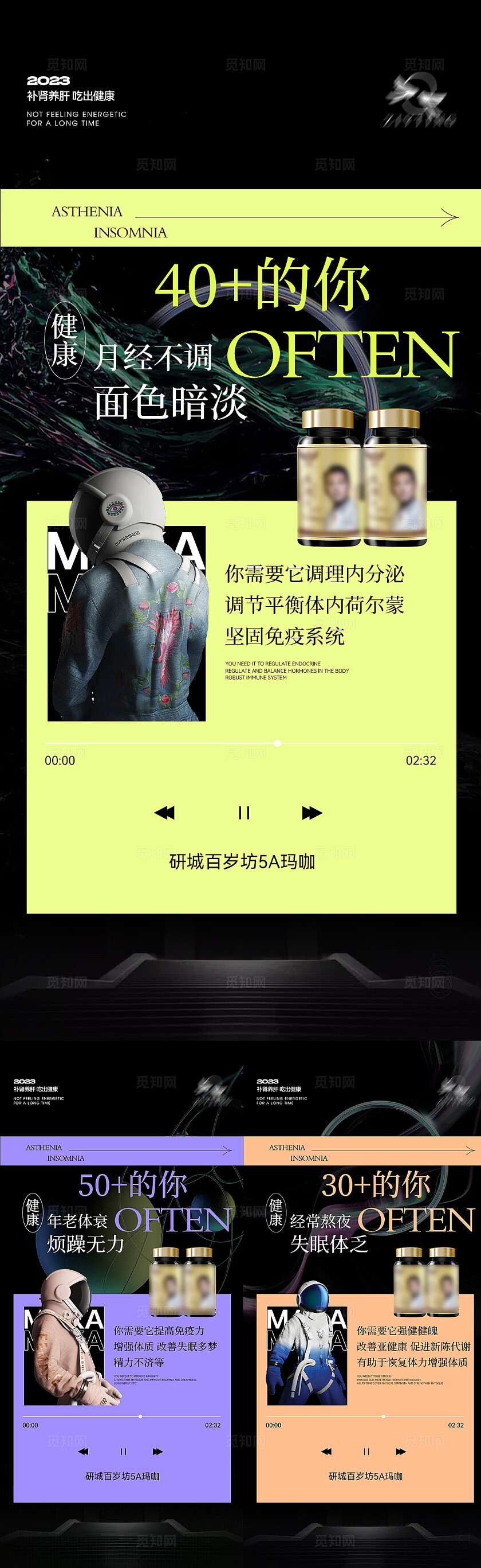 美容产品宣传保健海报