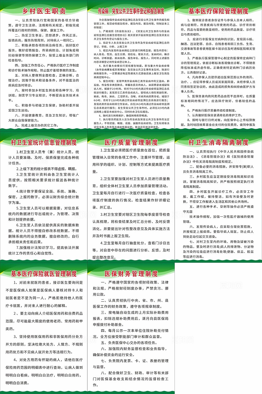 绿色乡村卫生管理制度非转曲常规