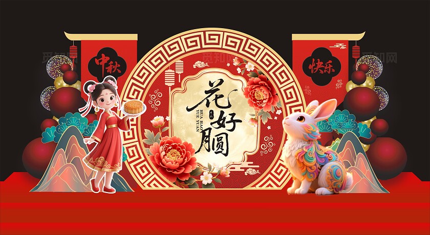 中秋节美陈图片