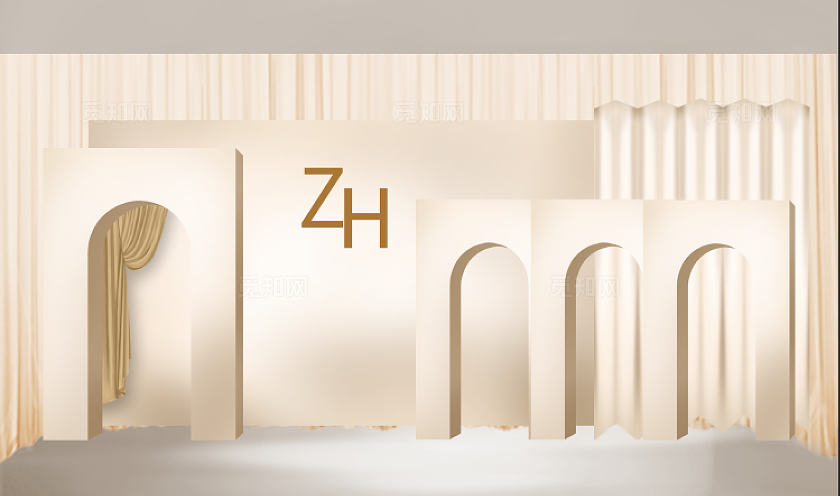 香槟色韩式里舞台效果图