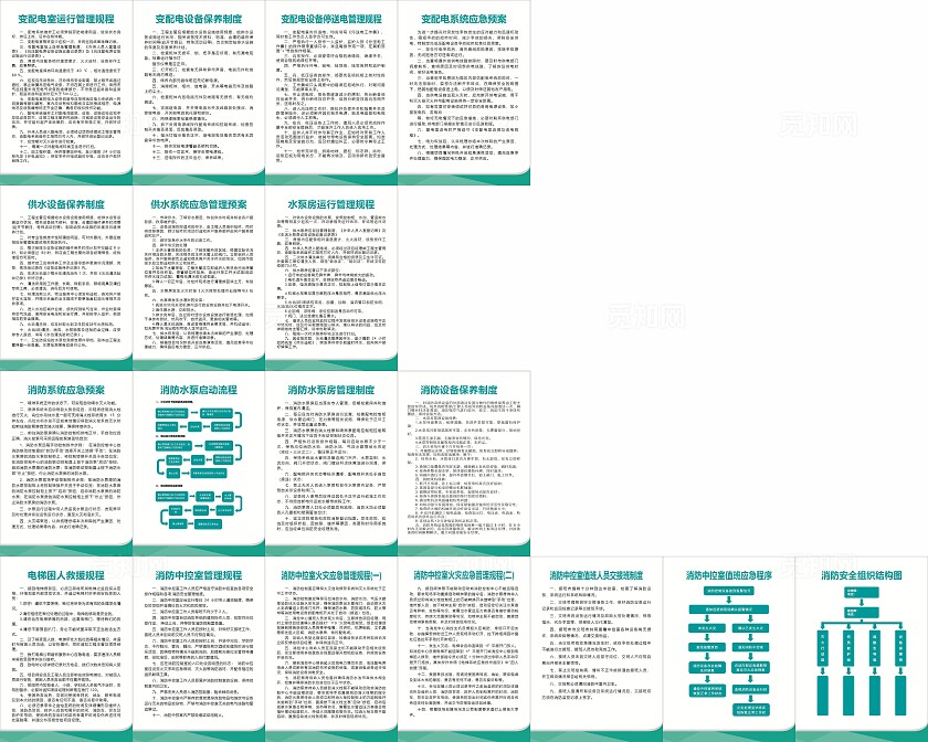 绿色消防供电供水消防管理预案制度非转曲常规