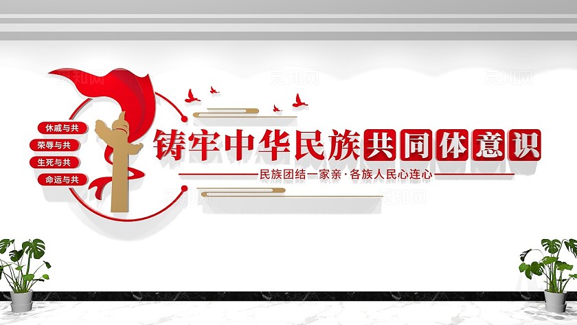 铸牢中华民族共同体意识民族团结文化墙