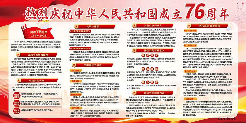 盛世华诞 举国同庆 庆祝中华人民共和国成立国庆节背景展板