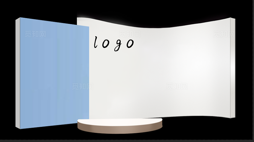 白蓝色韩式婚礼迎宾区效果图