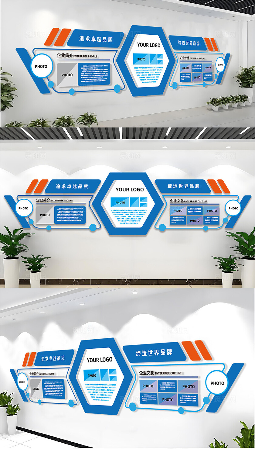 蓝色大气科技公司企业简介公司宣传企业文化墙