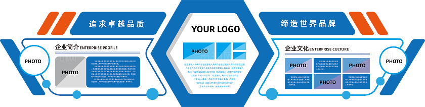 蓝色大气科技公司企业简介公司宣传企业文化墙