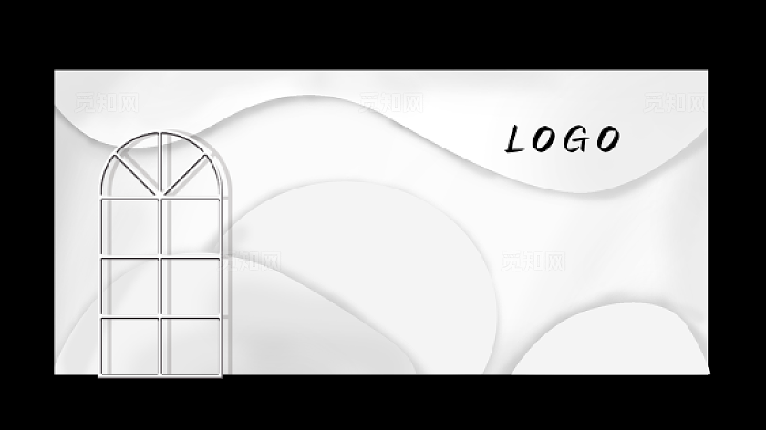 白色韩式婚礼迎宾区内景效果图