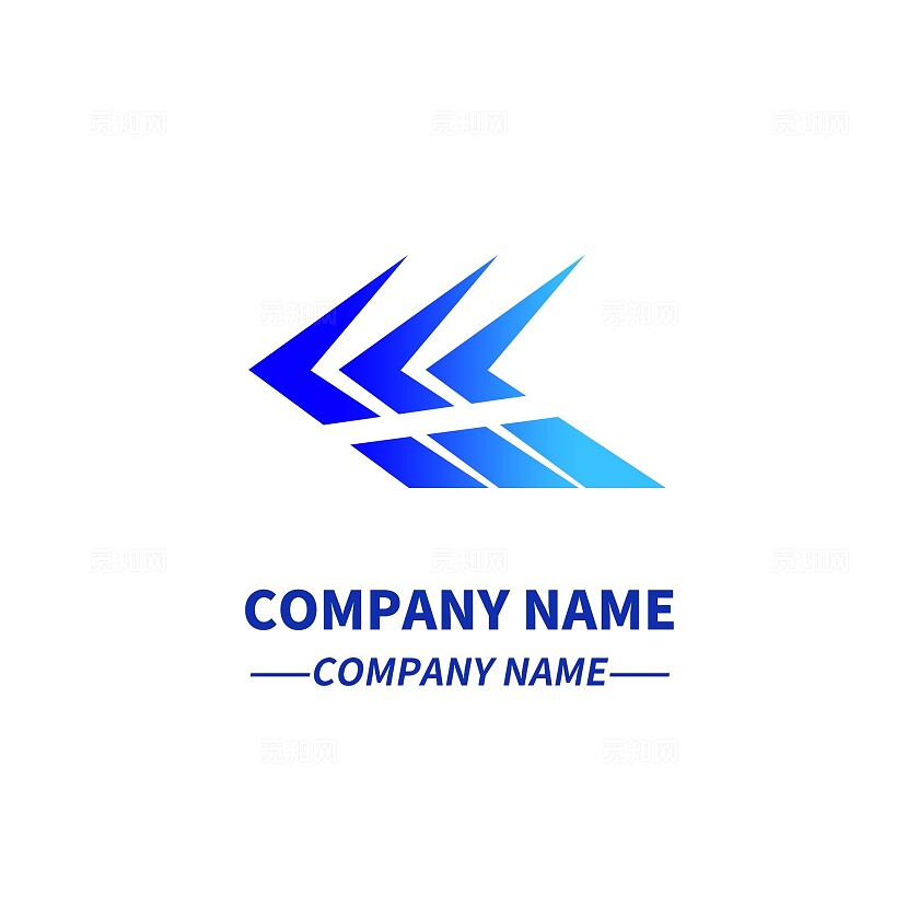 渐变几何企业商务风logo标识