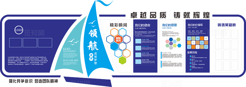 蓝色大气科技公司企业简介企业文化宣传企业文化墙
