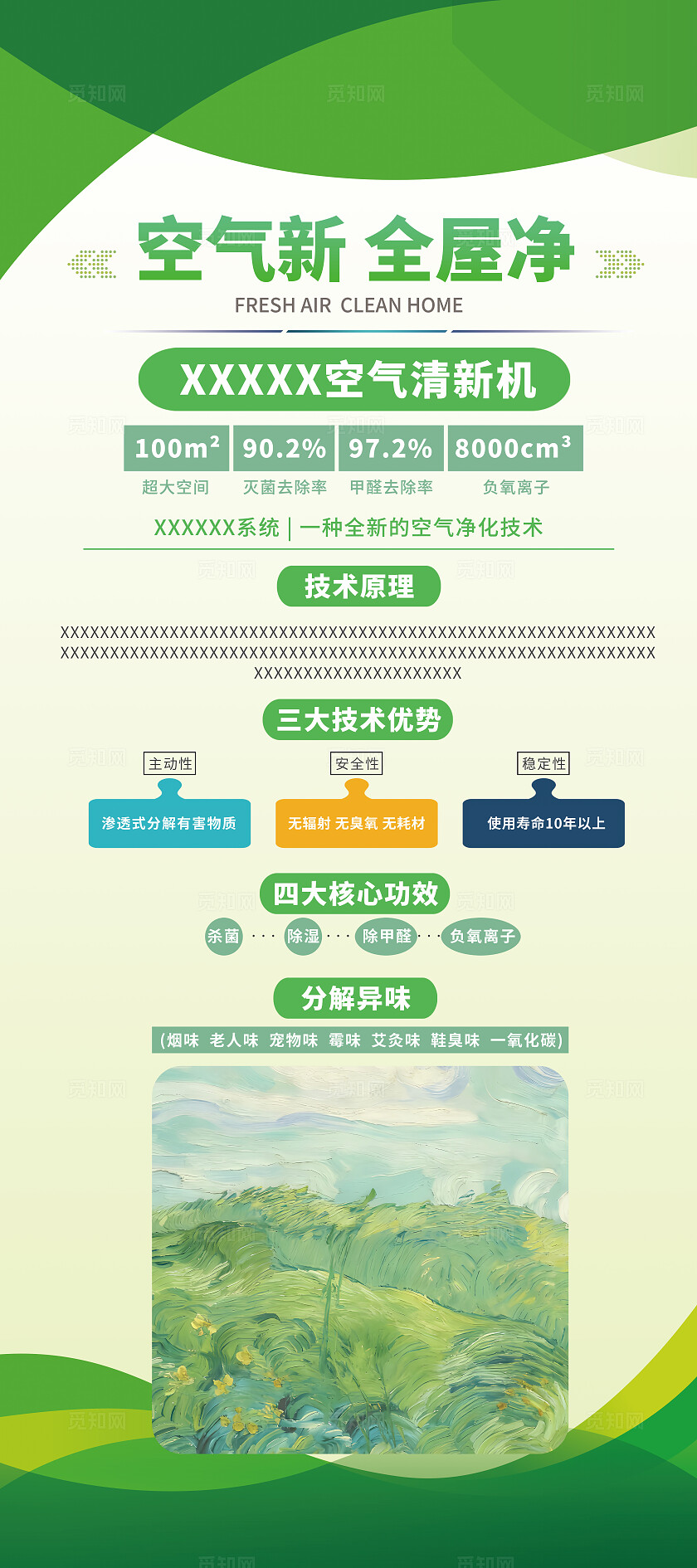 绿色大气高级创意企业公司产品农业易拉宝