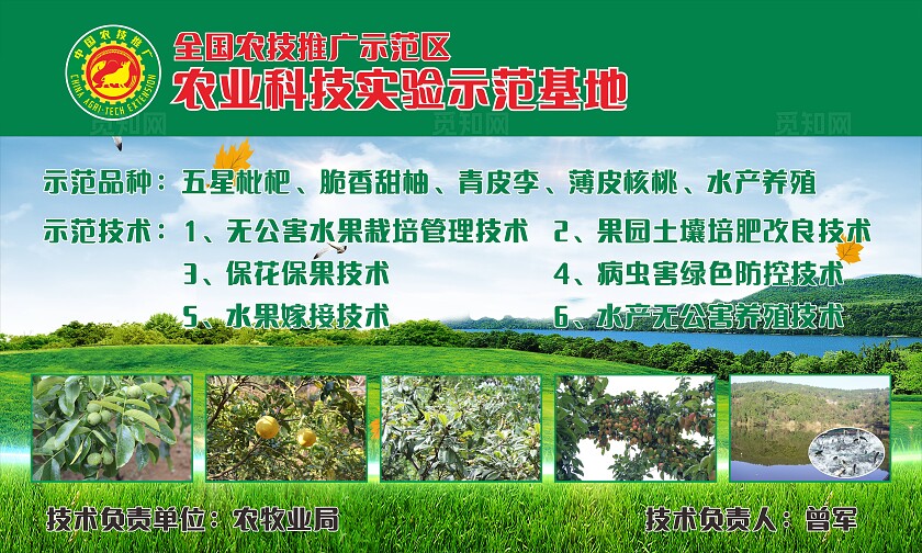 绿色农业实验示范基地展板非转曲常规