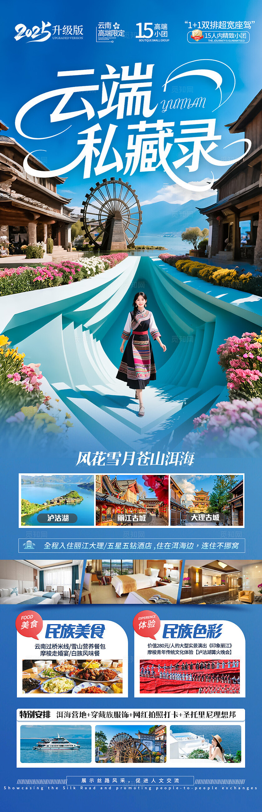 蓝色云南·云端私藏录旅游宣传海报