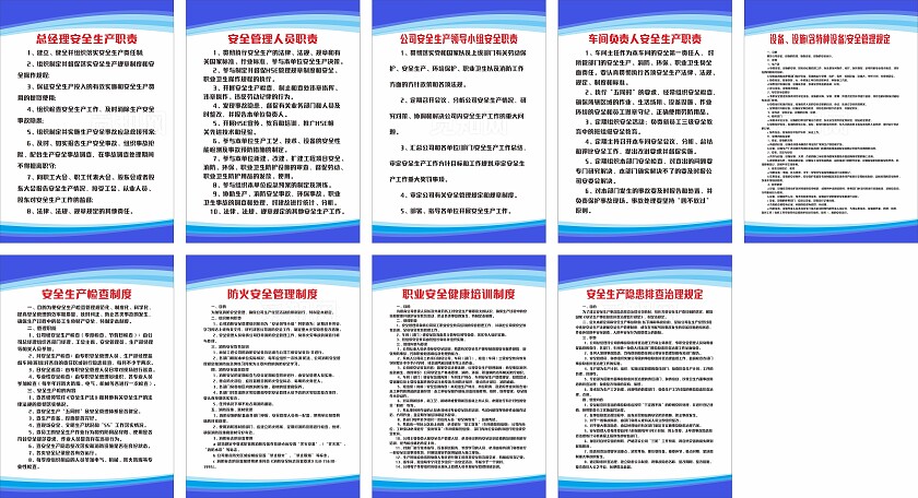 蓝色车间安全生产职责检查管理制度非转曲常规