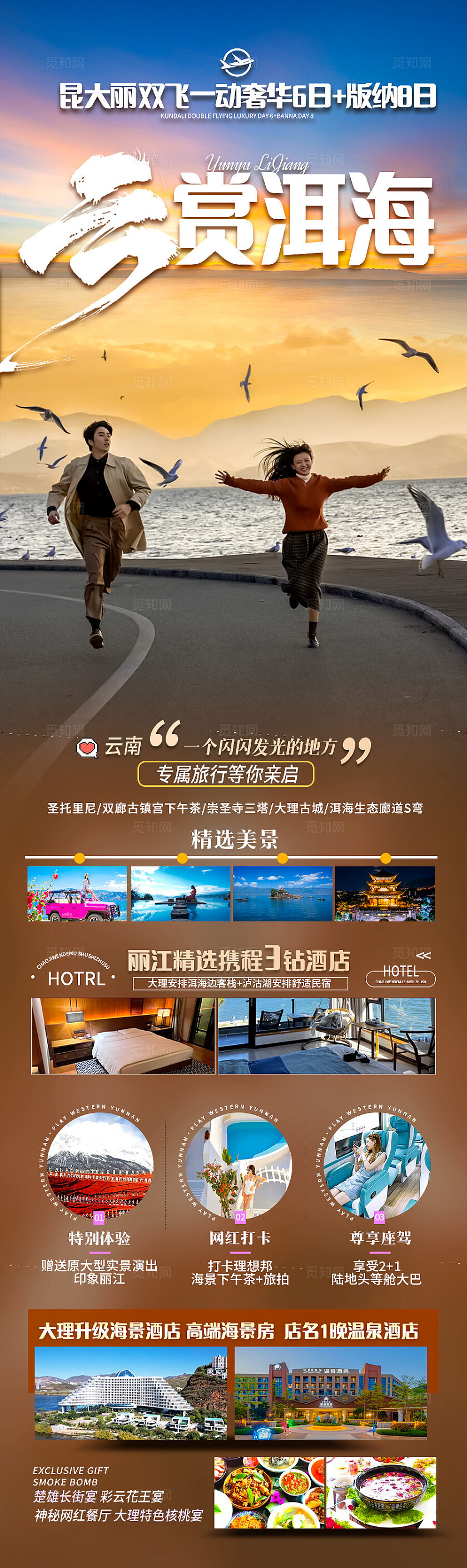 橙色云南旅游宣传海报