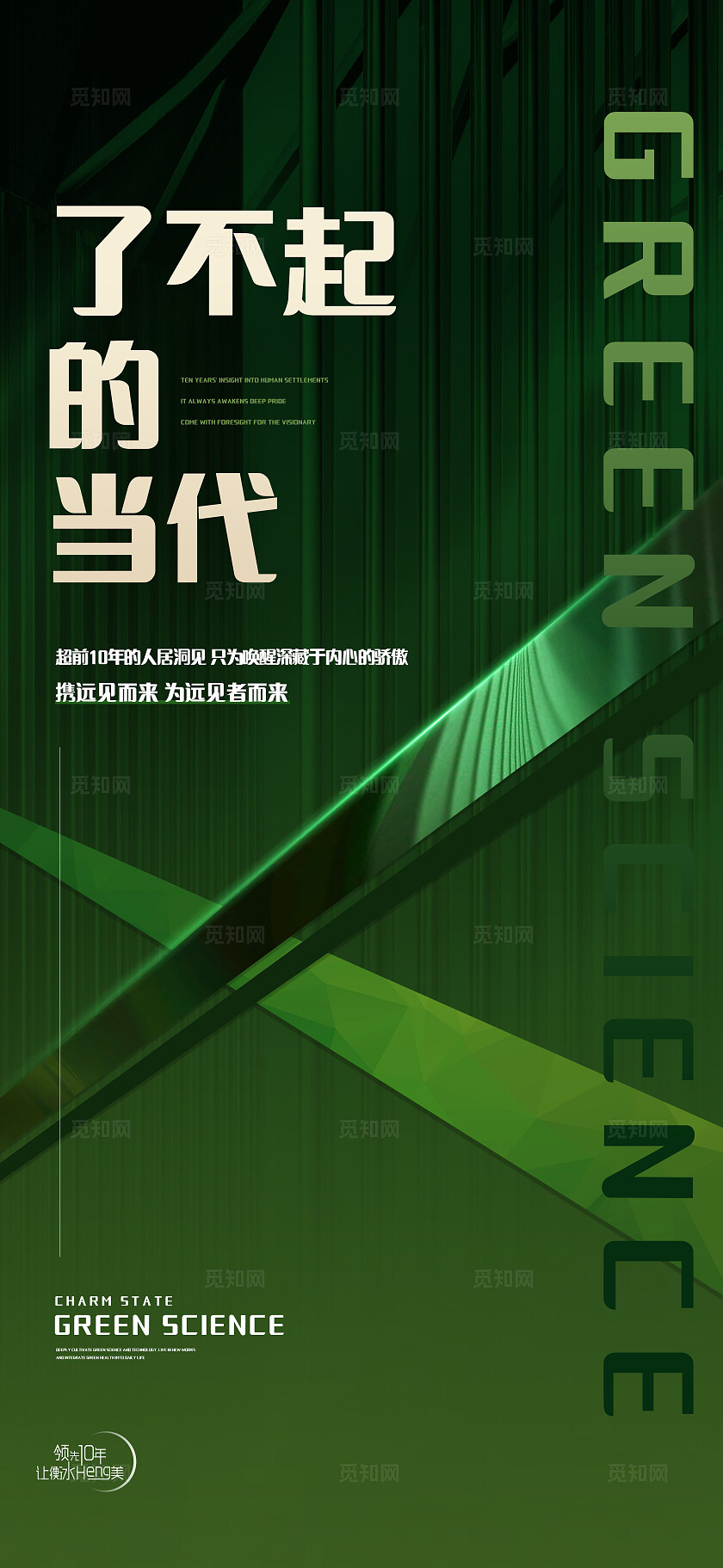 绿色地产赋能高级绿色宣传海报