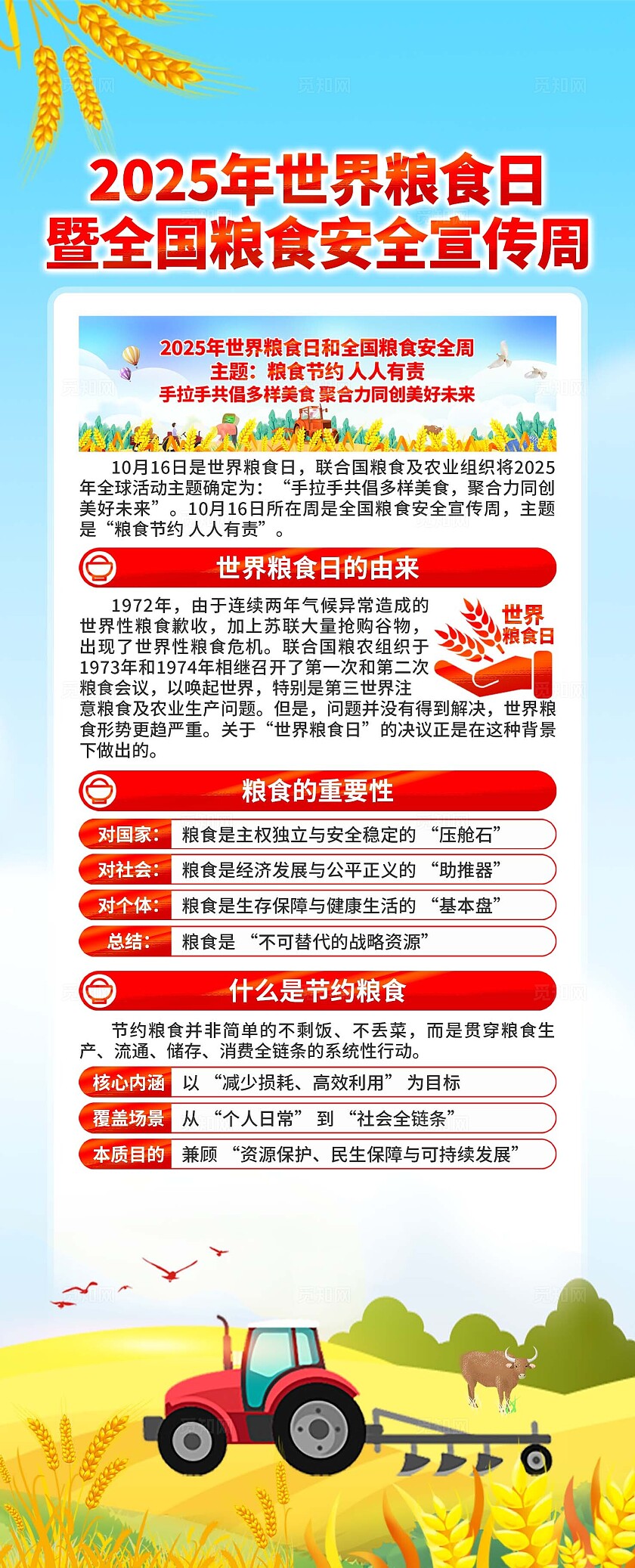 2025年全国粮食安全宣传周易拉宝