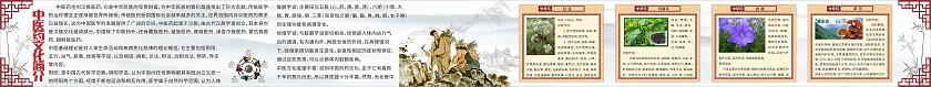 古韵古风中医药文化简介展板非转曲常规