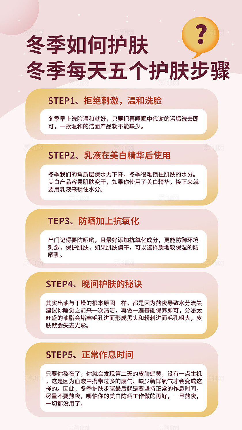 粉色简约大气美妆护肤知识科普小红书笔记封面海报