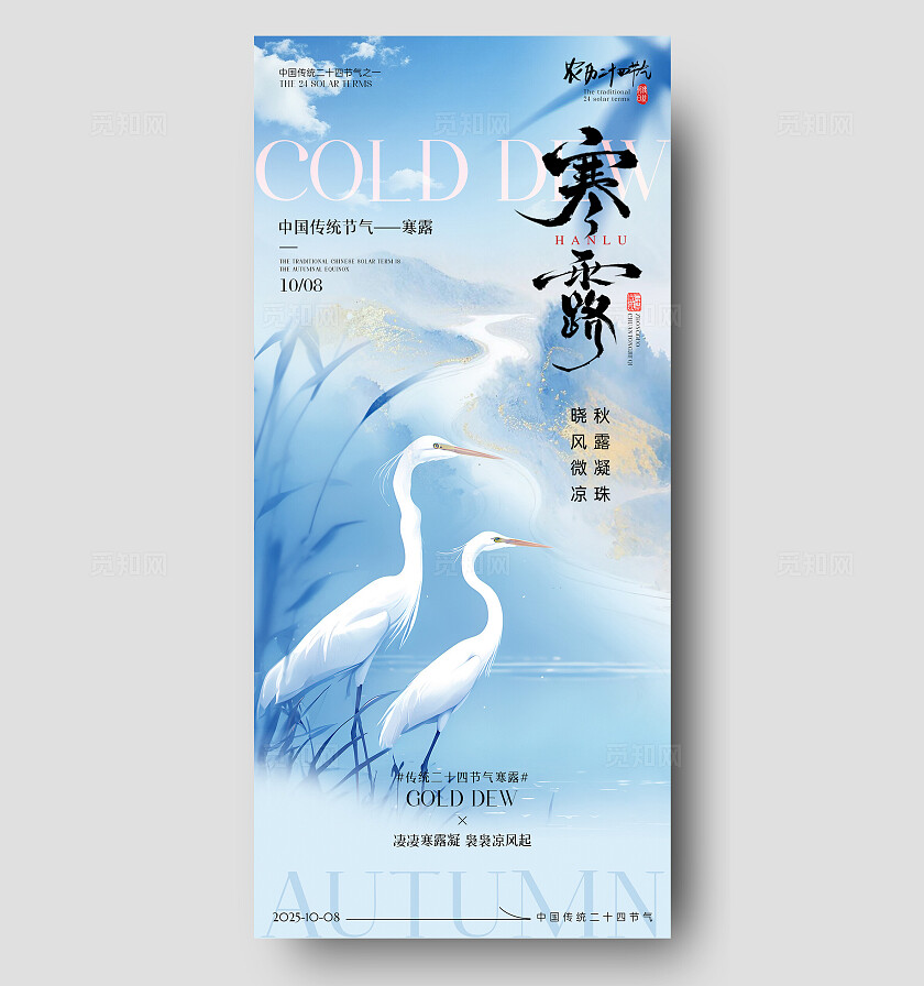 寒露节气海报